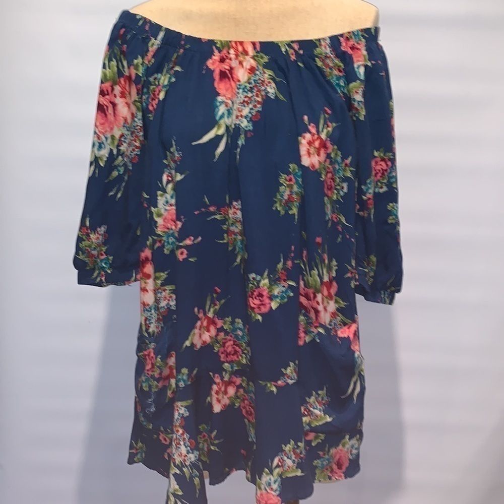 Gianni Bini Floral Off The Shoulder Top, Xs